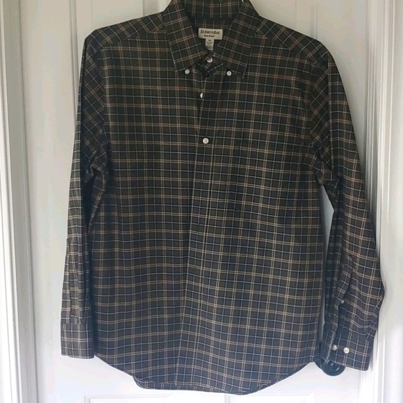 Green checkered button down - Picture 2 of 4